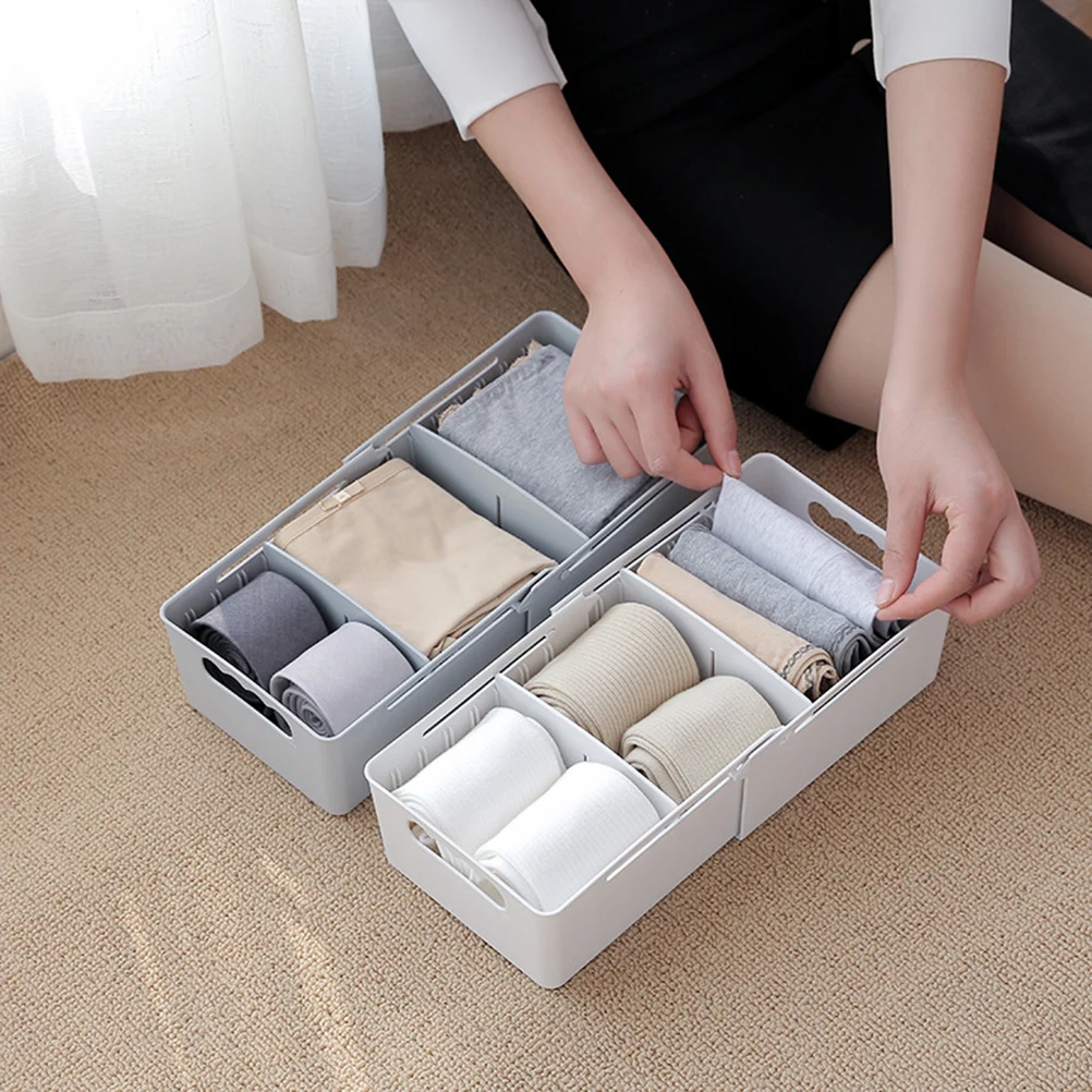 

Desk Drawer Partition Storage Box Clothing Container Desktop Sundries Organizers