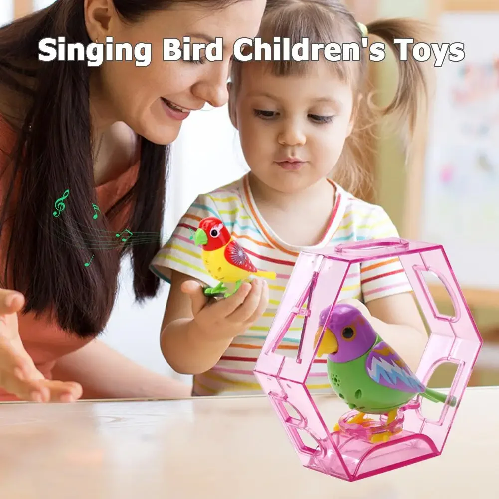 Plastic Sound Voice Control Activate Chirping Singing Bird Kids Toy Gift Intelligent Voice Control Mobile Phone To Control Toy