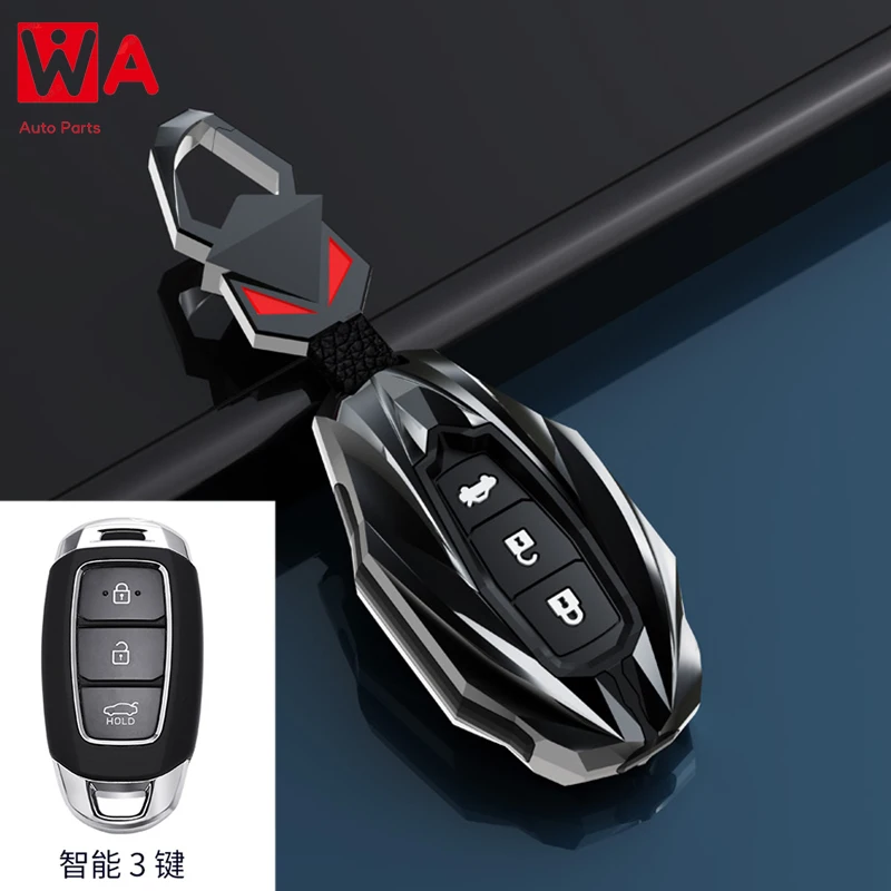 

Zinc Alloy Car Remote Key FOB Case Cover For Hyundai I30 Ix35 KONA Encino Solaris Azera Grandeur Ig Accent Santa Fe