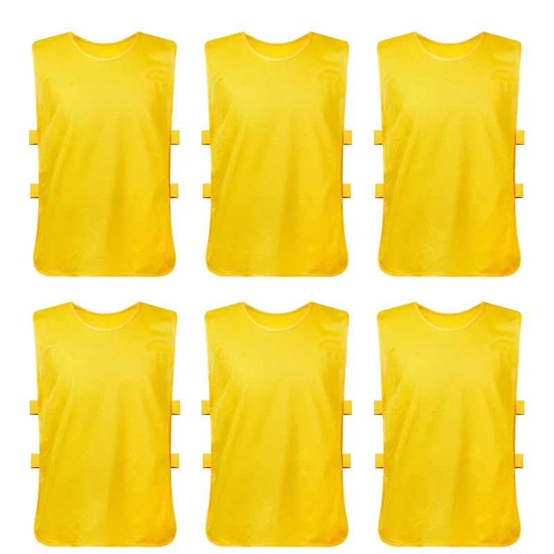 6 PCS Soccer Pinnies Quick Drying Football Team Jerseys Training Numbered Bibs Practice Sport Vest