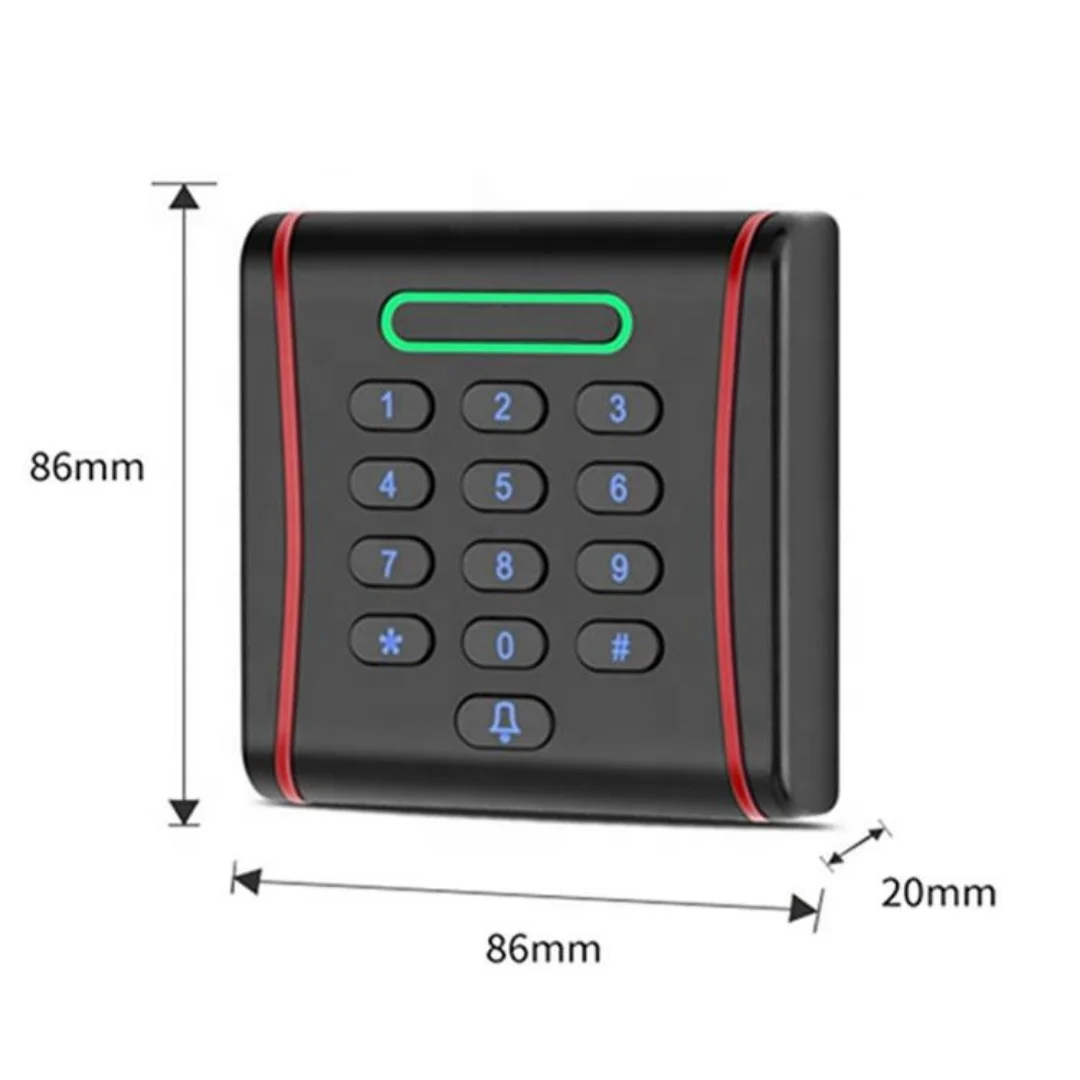 Rt381e 125khz rfid plásticos assistente de casa teclado cartão de identificação leitor autônomo teclado controle acesso porta