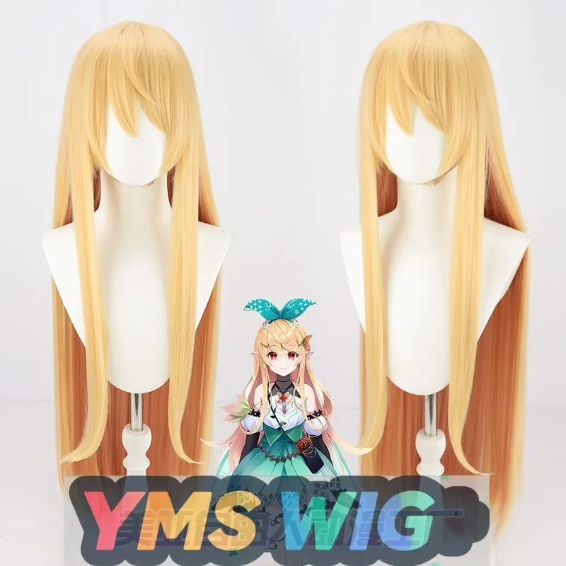 

【YMS WIG】vtuber Virtual Idol Pomu Rainpuff Cosplay Wig Initial Long Silk Fairy Gold
