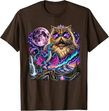 Das ist eine Skandalöse Sache Lustiges Prinzessinnen-Katzen-Dinosaurier-Donut-Meme-T-Shirt Y2k Katzenliebhaber Neuheitsgeschenk Niedliches Kätzchen-Grafik-Bekleidungs-T-Shirt – Detail 10