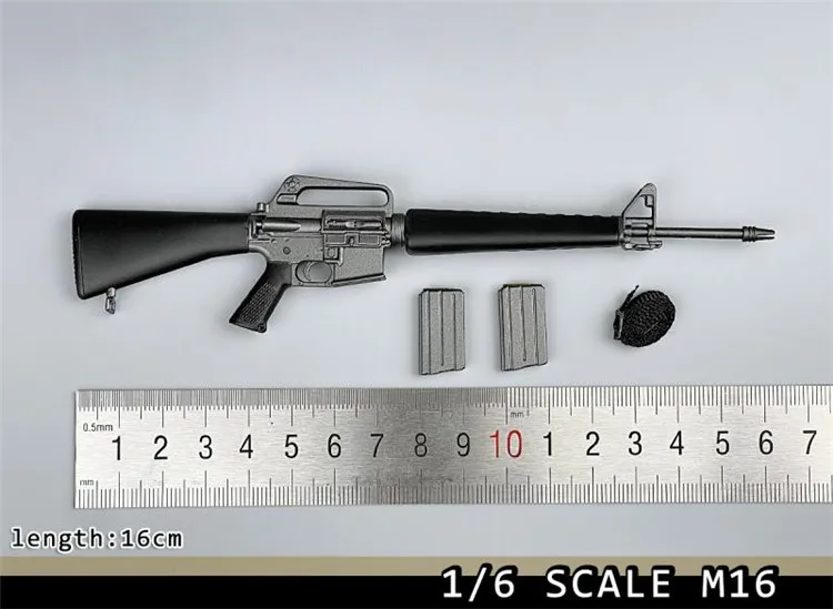 In Stock 1/6 Model Weapons M4 M4A1 M4 SOPMOD M4+M203 XM177 M16 for Collection Fit 12