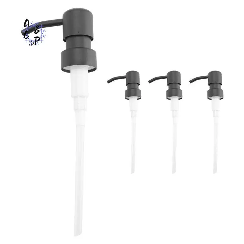 A68P-Soap Dispenser Replacement Pump,4Pack Rust-Proof Stainless Steel With Black Metal Coated Pumps Fit Standard 8Oz/16Oz Boston