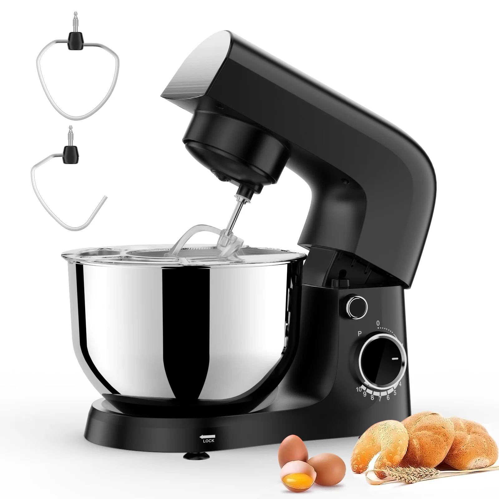 

Kitchen 3L 4L 5L Electric Bread Cake Maker Bread Dough Compact Food Stand Mixer 1500w