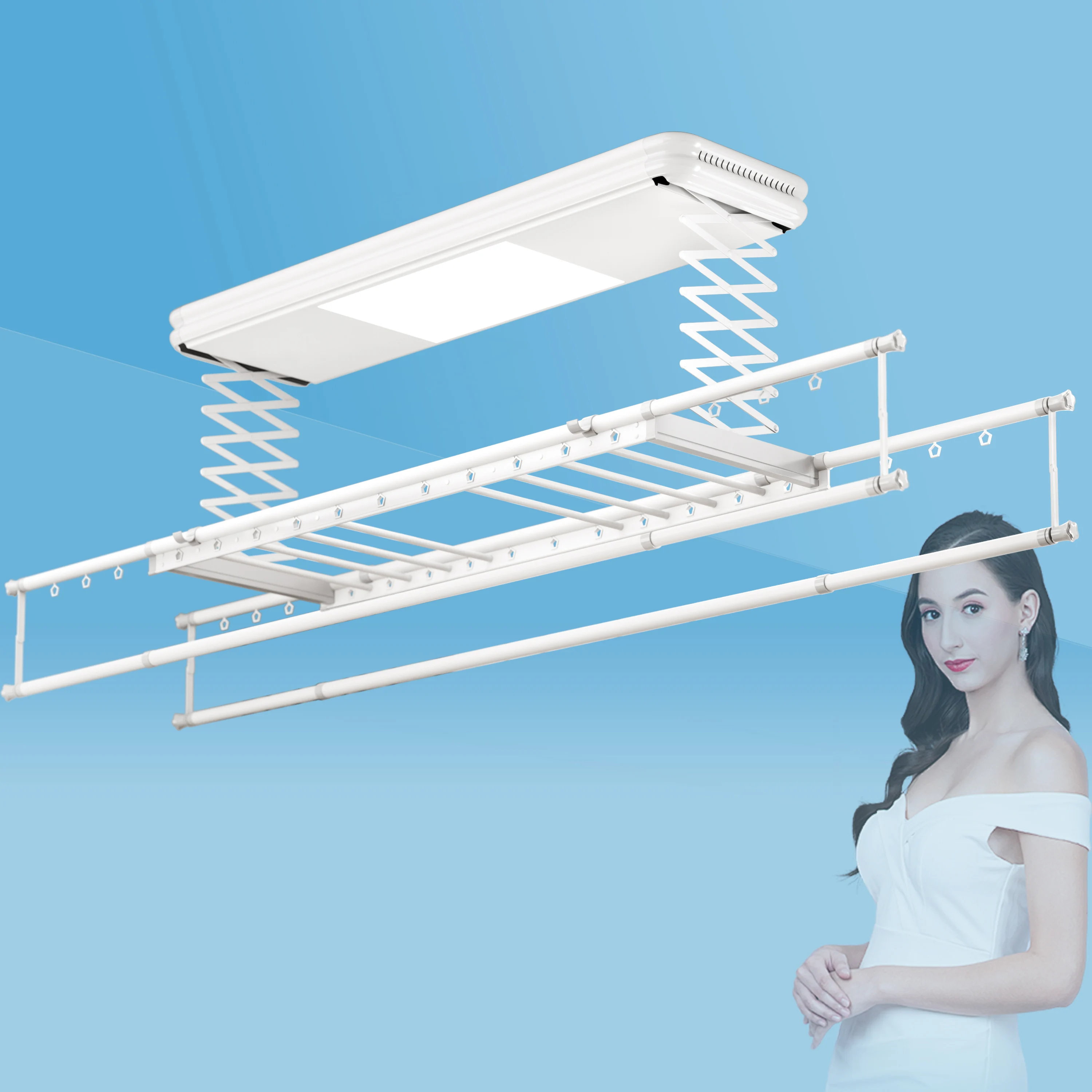 

Electric drying rack ceiling drying rack balcony multi-function wireless remote control aluminum alloy