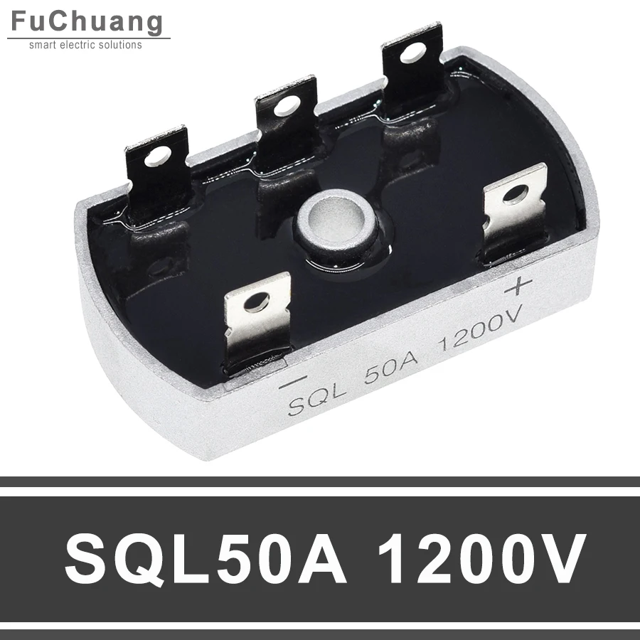 

Hot sale Aluminum Metal Case 3 Phase Diode Bridge Rectifier 50Amp Fast Recovery Rectifiers Diodes Kits SQL50A1200V