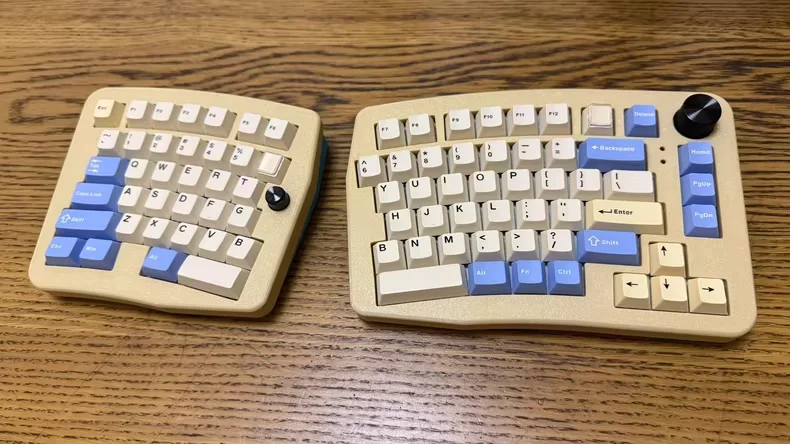 

Alice 85 Split Keyboard Kit Wired Single-mode Qmk Via Modified Key Gasket Structure Knob Custom Keyboard Kit Office Keyboard Kit