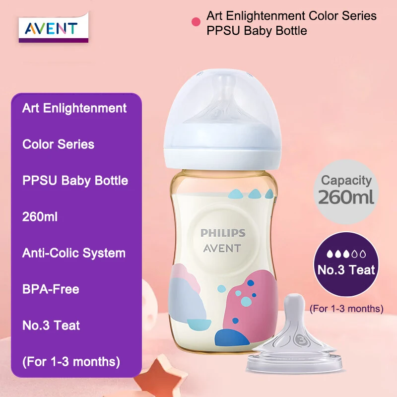 

Детская бутылочка Avent PPSU-Art Enlightenment Color Series 125 мл/260 мл/330 мл