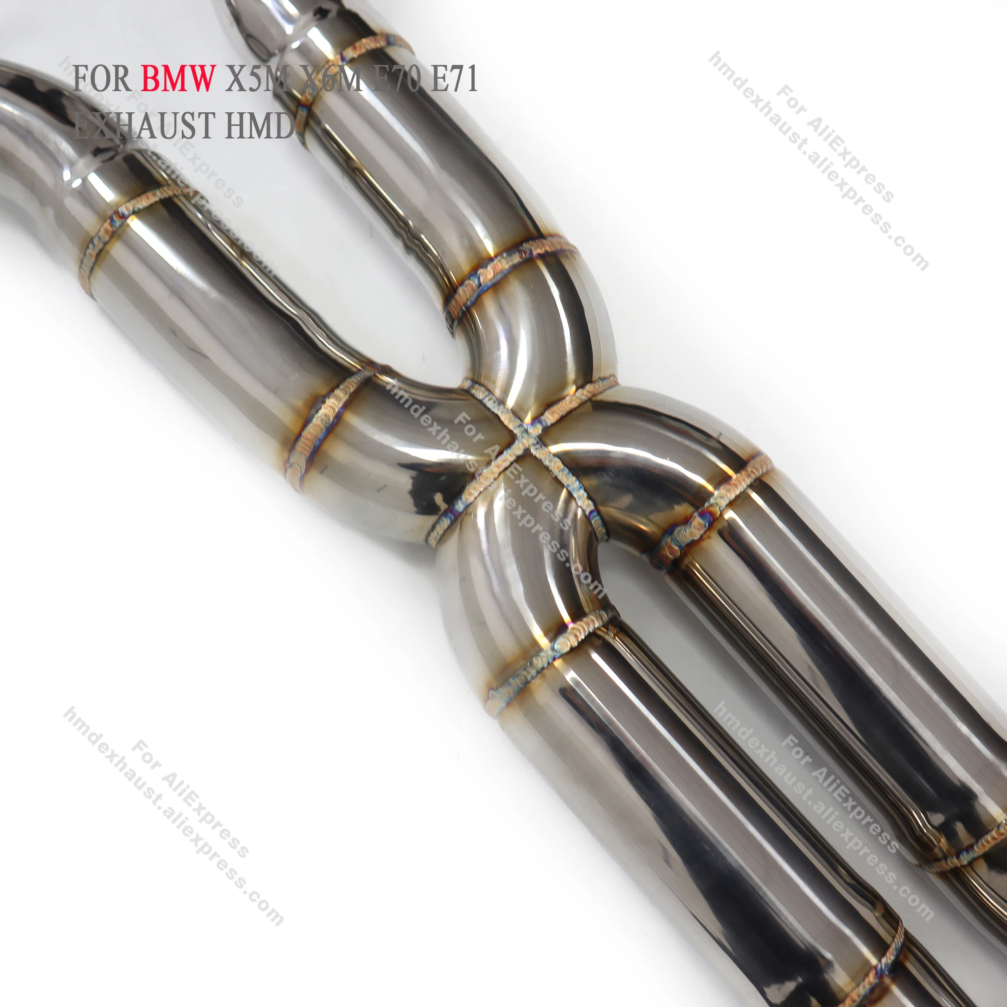 High Quality Catback For BMW X5M X6M E70 E71 Stainless Steel Exhaust System Electronic Valve Muffler Tips Non-destructive HMD