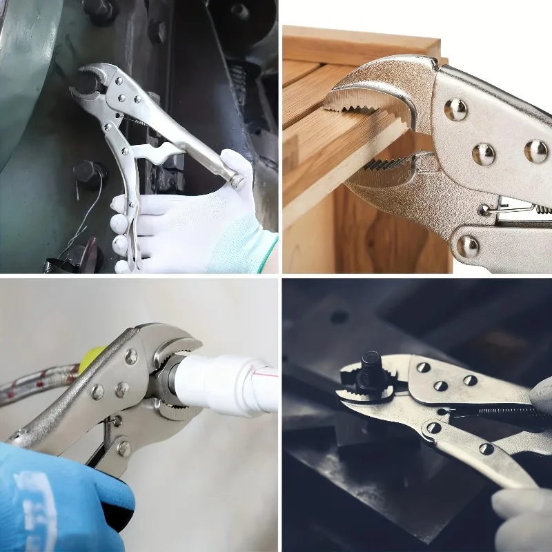 Heavy Duty Locking Pliers Adjustable Metal Face Clamp Multifunctional Pressure Pliers for Woodworking Welding Repairs