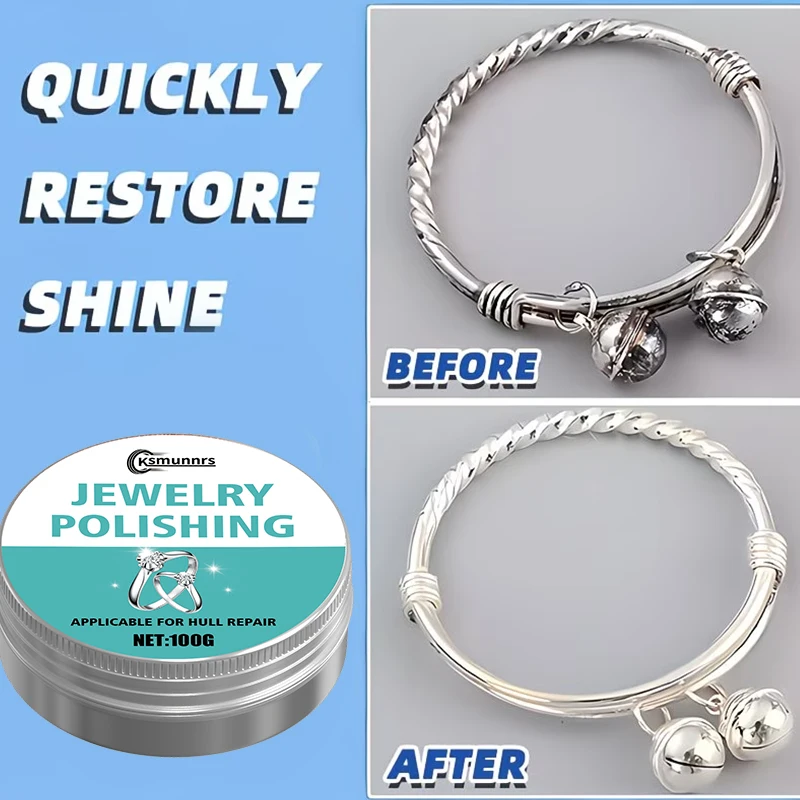 Jewelry Polishing Cream, Shine Enhancing Polish for Silver and Platinum, Tarnish Oxidation Remover for Jewelry Care