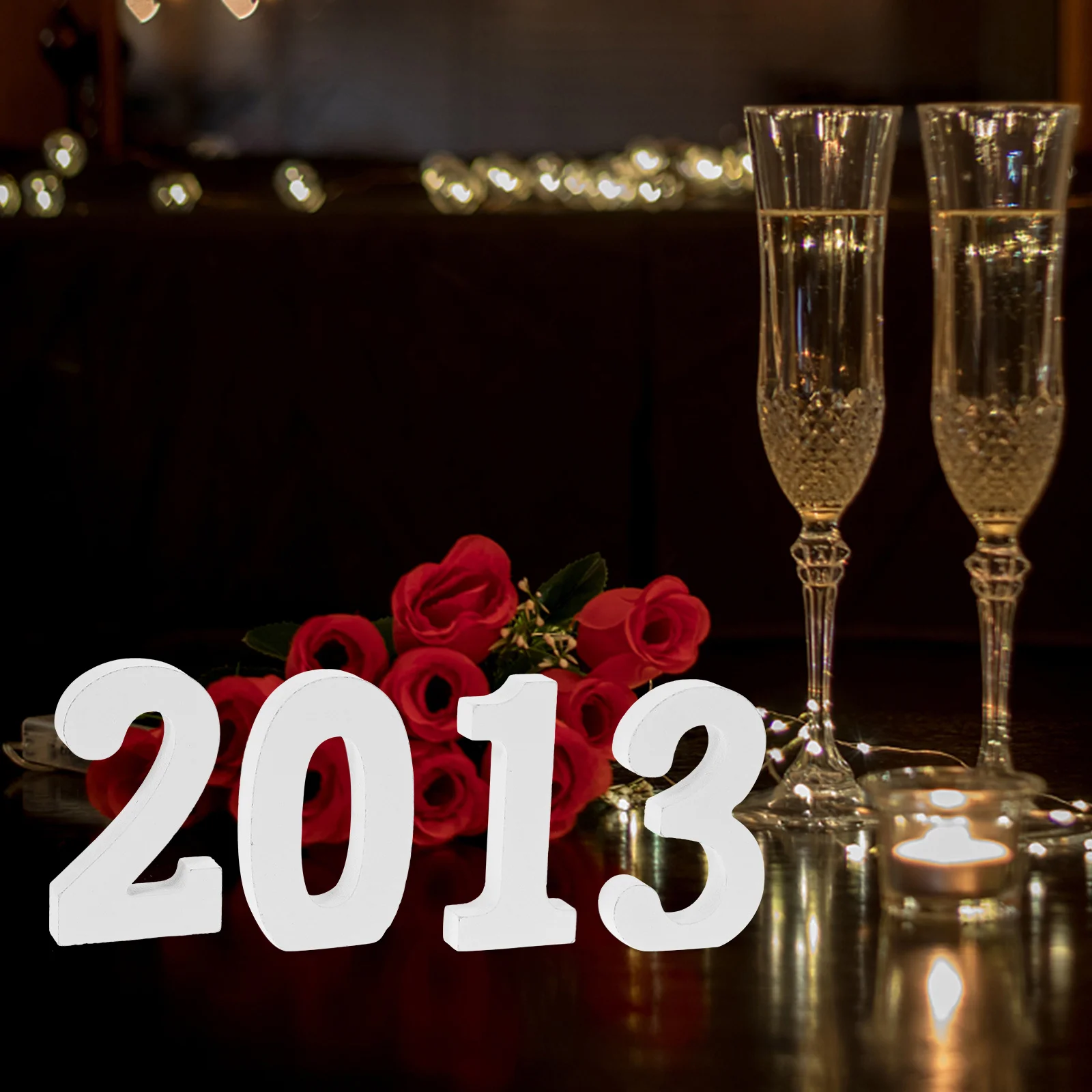 

10pcs Wooden Numbers Decor For Wedding Birthday Party White Table Decoration Craft Supplies Wood Number Match Any Setting