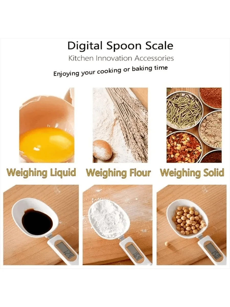 1pc balança de cozinha digital colher escala 500g0.1g display lcd para medição precisa de peso, ideal para cozinhar e assar, eletro