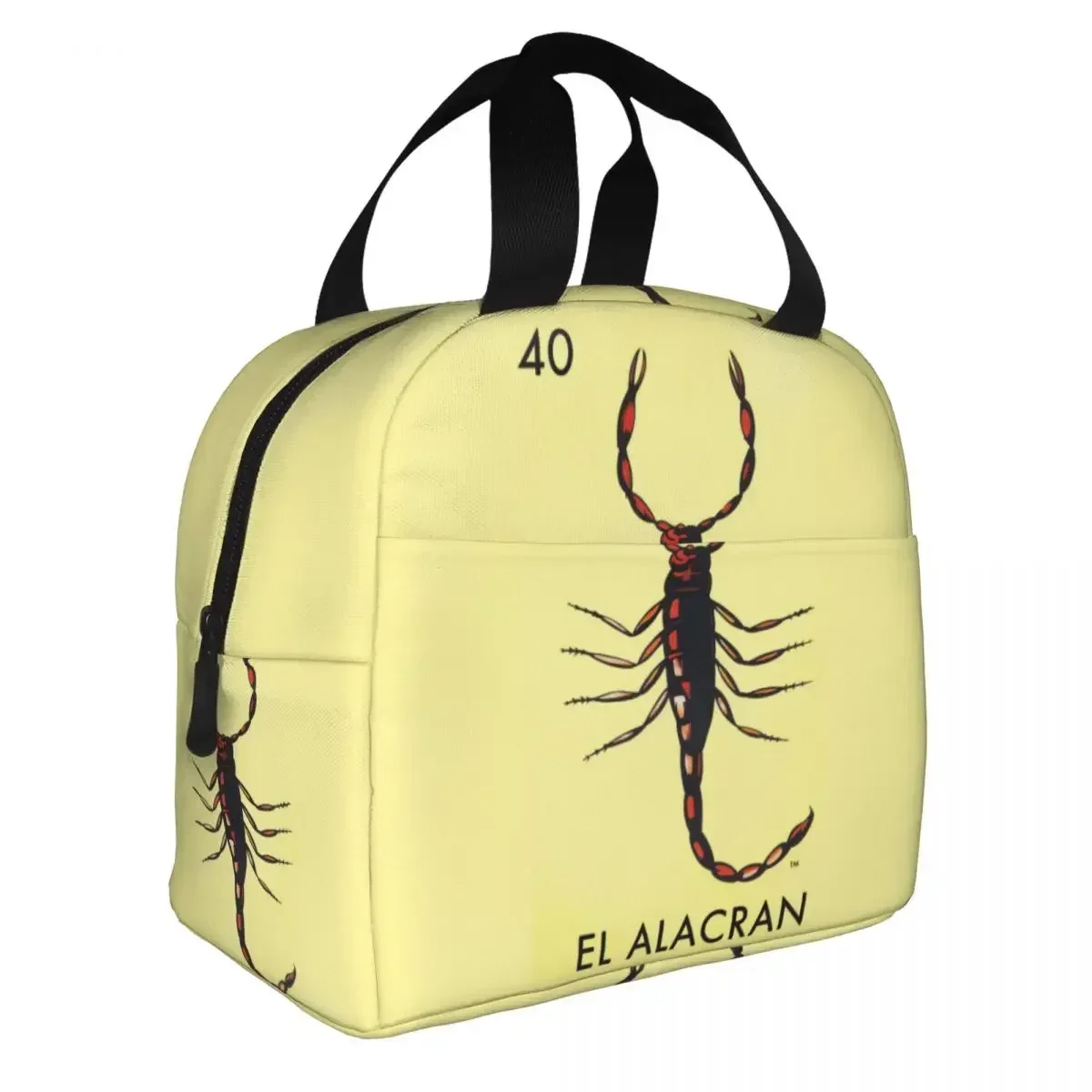 Custom Bag Custom Custom El Alacran Scorpion Loteria Card Mexican Bingo Lottery Insulated Lunch Bag For Women Leakproof Thermal