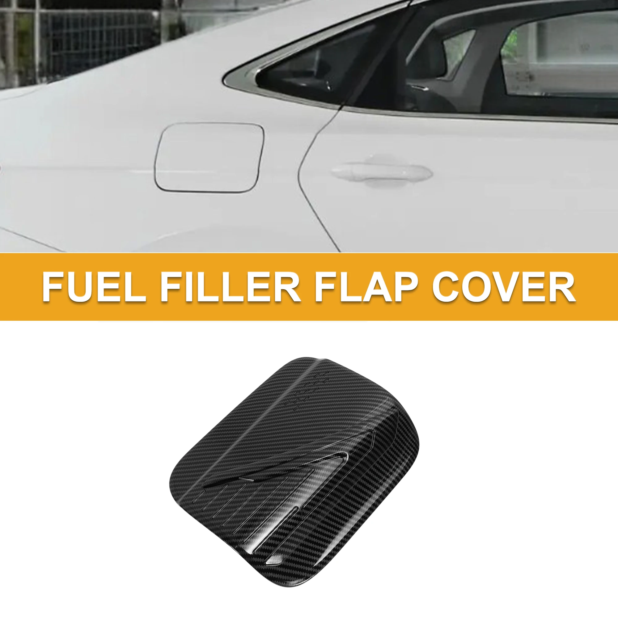 

Крышка дверцы топливного бака Motoforti для Toyota Camry 2025, крышка бензобака из углеродного волокна, черная