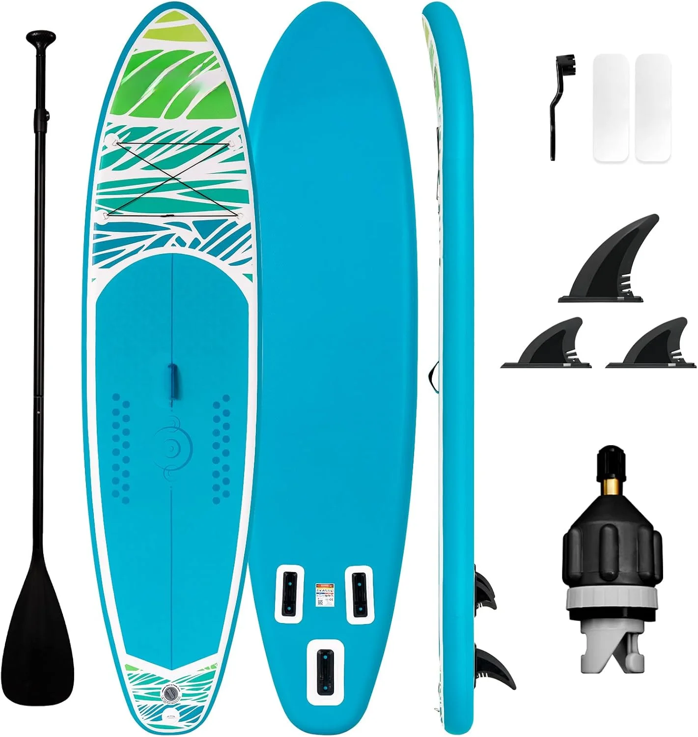 The Inflatable Paddleboard Stand-Up Paddleboard Adult SUP comes with two accessories in different configurations