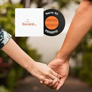 Bienen-Jubiläumskarte für Sie und Ihn, Valentinstagsgeschenk für Ehemann, Ehefrau, Freund, Freundin, für die Schallplatten-Liebeskarte – Detail 14