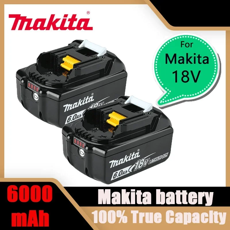 

Makita Original 18V Makita 6000mAh Lithium ion Rechargeable Battery 18v drill Replacement Batteries BL1860 BL1830 BL1850 BL1860B