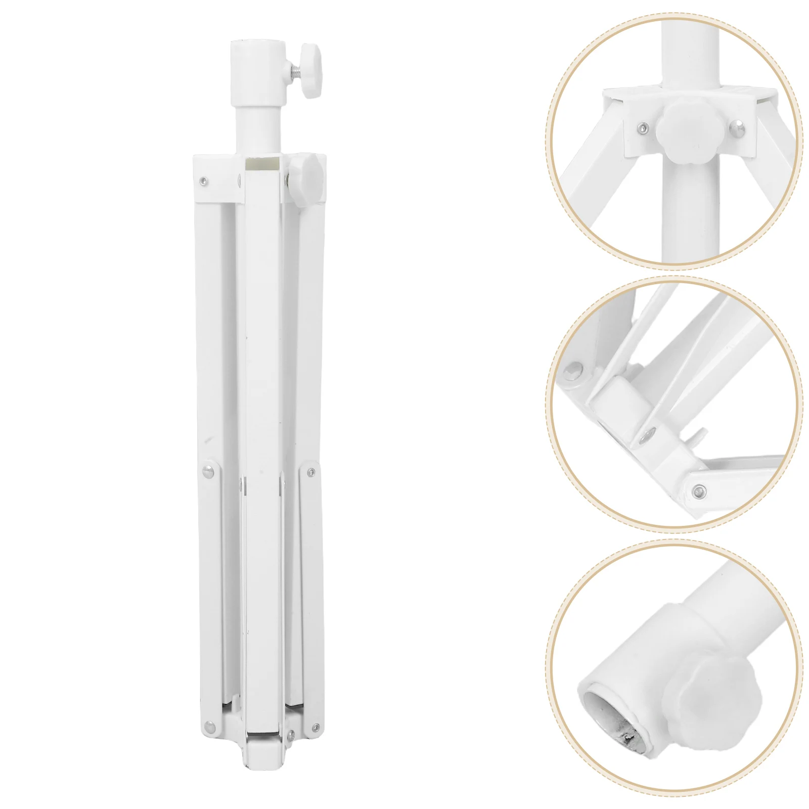 

Patio Umbrella Windmill Base Beach Stand Supply Tripod Parasol Holder Garden White Outdoor Fixed