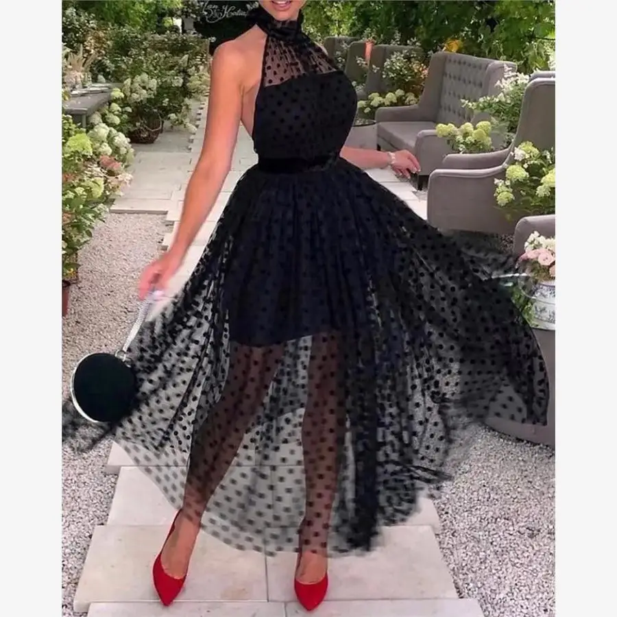 ter Ne Bal Dot Me Prom Dr Svel High Waist Long Skirt A-Line Summer Faion Women's Clothing