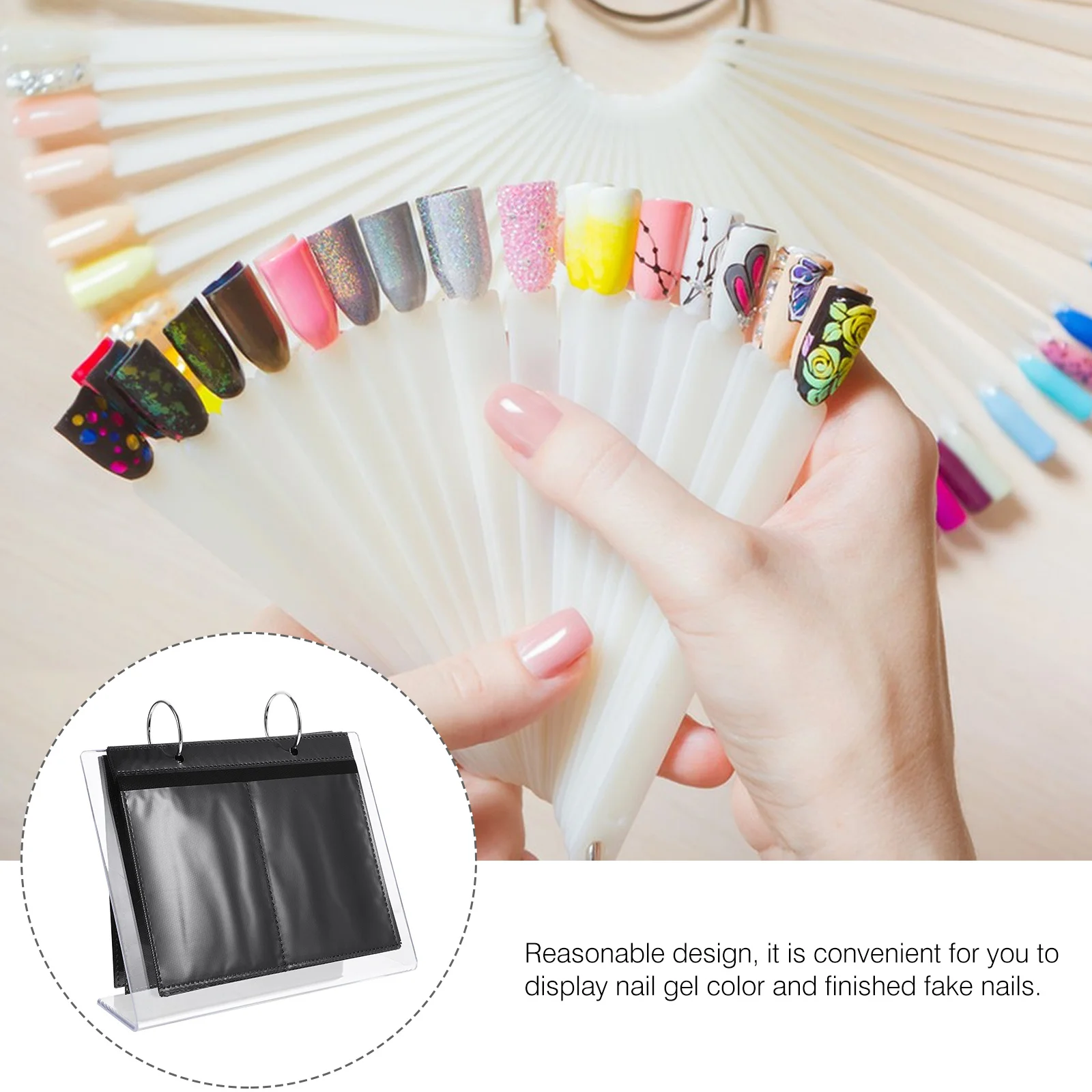 

Nail Sticker Book Large Capacity Portable Storage For Nail Art Decals Organizer Manicure Sticker Holder Display Album