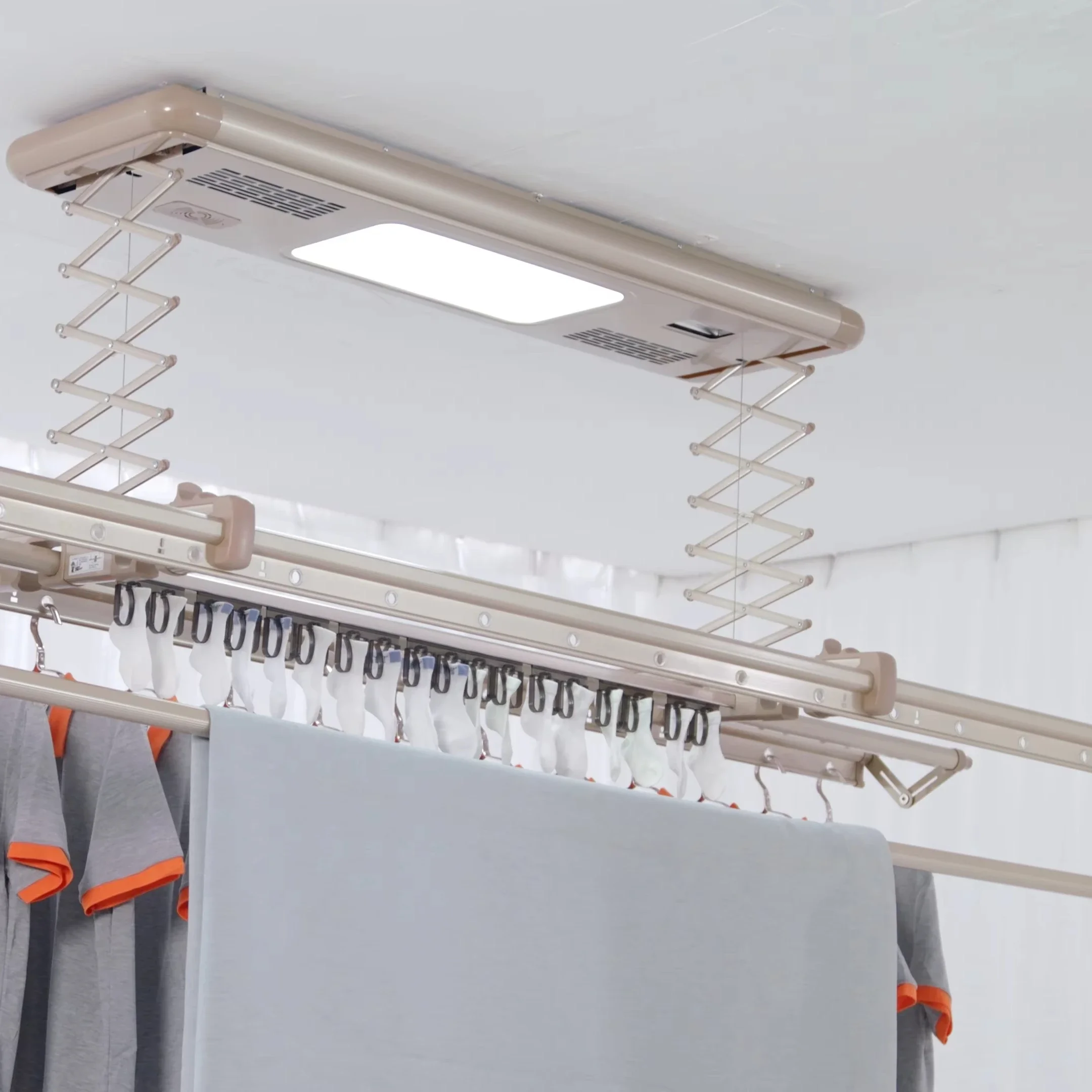 New 2024 Large capacity Ceiling hanging clothes drying rack ceiling Clothes Dry Hanger