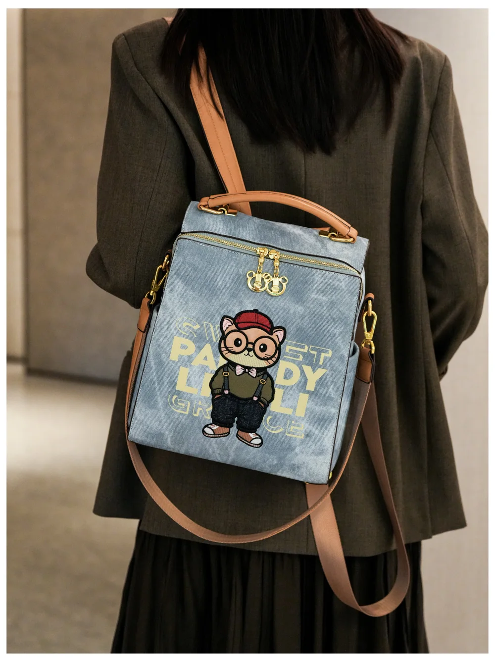 【Gran oferta】Mochila moderna, bolso de hombro para mujer, mochila de gran capacidad con cierre y bolso de mano informal con doble correa para los hombros.