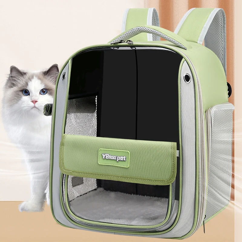 

Cat Carriers Cat Backpack Breathable Mesh Dog Backpack Foldable Large Capacity Cat Carrying Bag Outdoor Travel Bag Pet Supplies