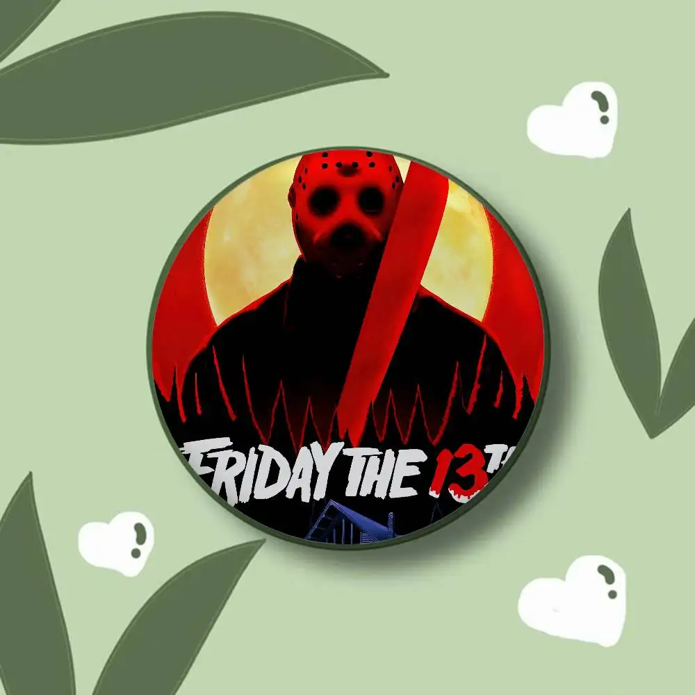 F-Friday 13th شارات صفيح لينة زر دبوس بروش شارة معدنية مخصصة مجوهرات اكسسوارات قبعة حقيبة التلبيب