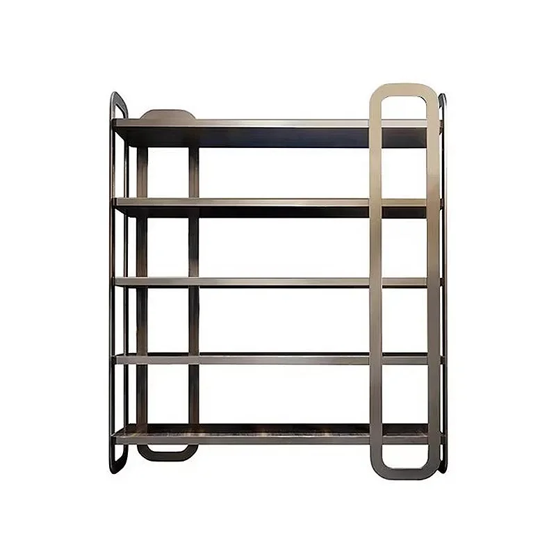 

Shelf Metal Floor Shelf Living Room Office Light Luxury Bookshelf