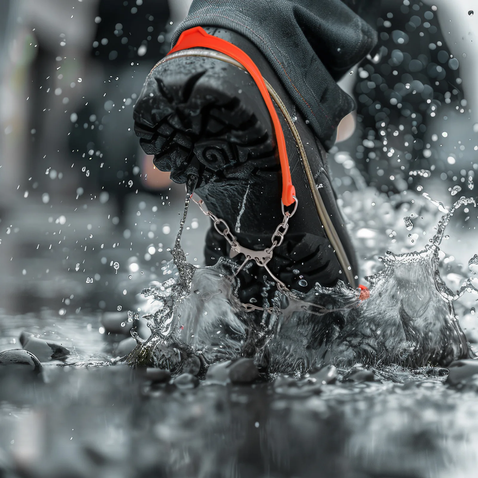 

2Pcs Shoes Crampons Ice Traction Mountaineering Chains for Hiking Boots Anti Slip Spikes Snow Grippers Outdoor Use