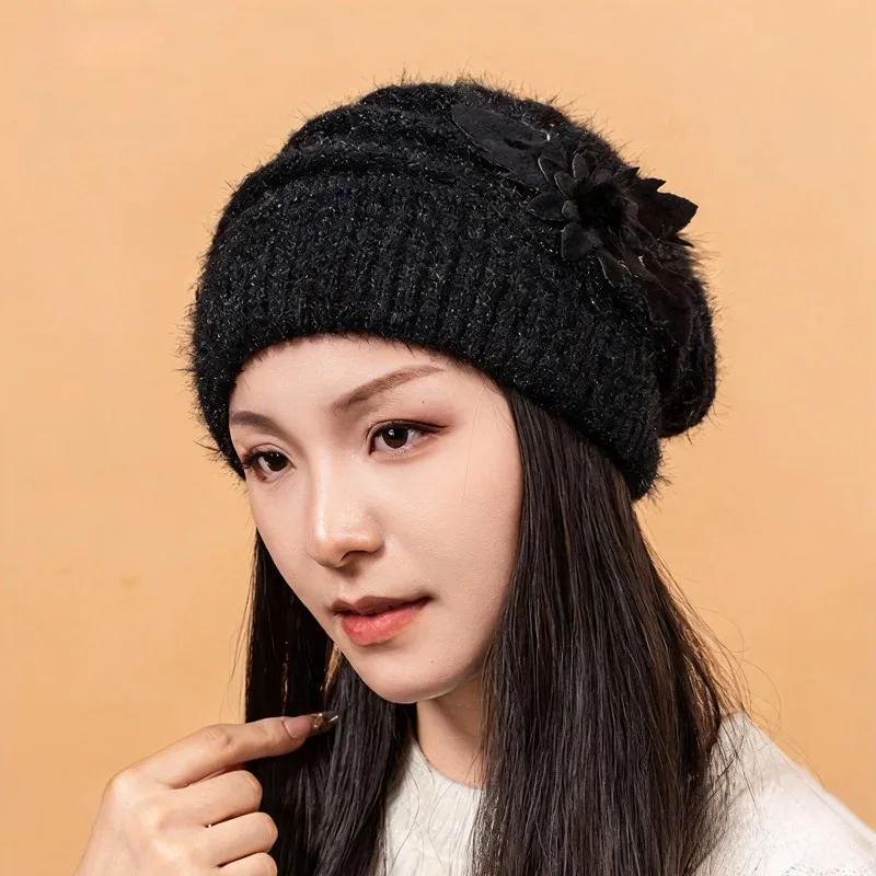 Fried Dough Twists Knit Hat Plush Thickened Warm Wool Hat Suitable for outdoor wind protection in autumn and winter, image 12