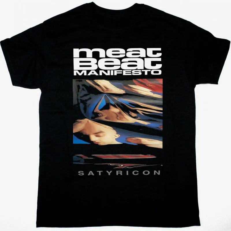 MEAT BEAT MANIFESTO SATYRICON T-Shirt Cotton Black Unisex S-5XL YA1197