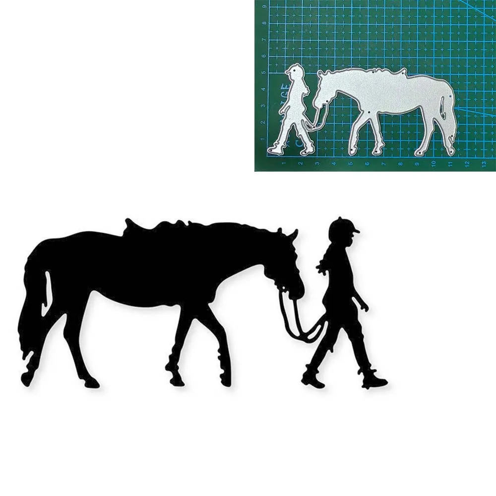 Paardendieren Metalen Stansmessen Mal Scrapbooking Decoratie Papier Ambachtelijke Mes Mal Punch Sjabloon Embossing Stencils