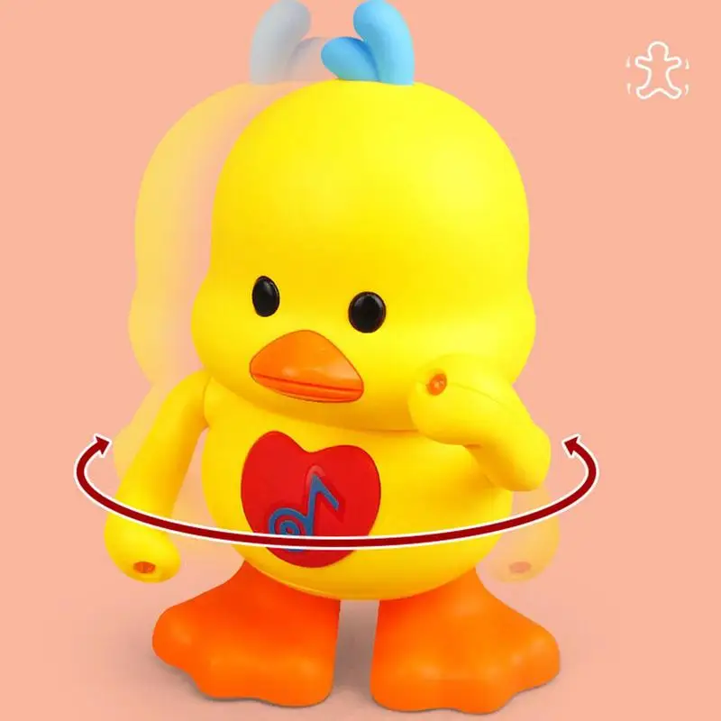 Walking Yellow Duck Dancing Walking Yellow Duck Interactive Action Flapping Light Up Dancing Duck For 1-Year-Old Baby