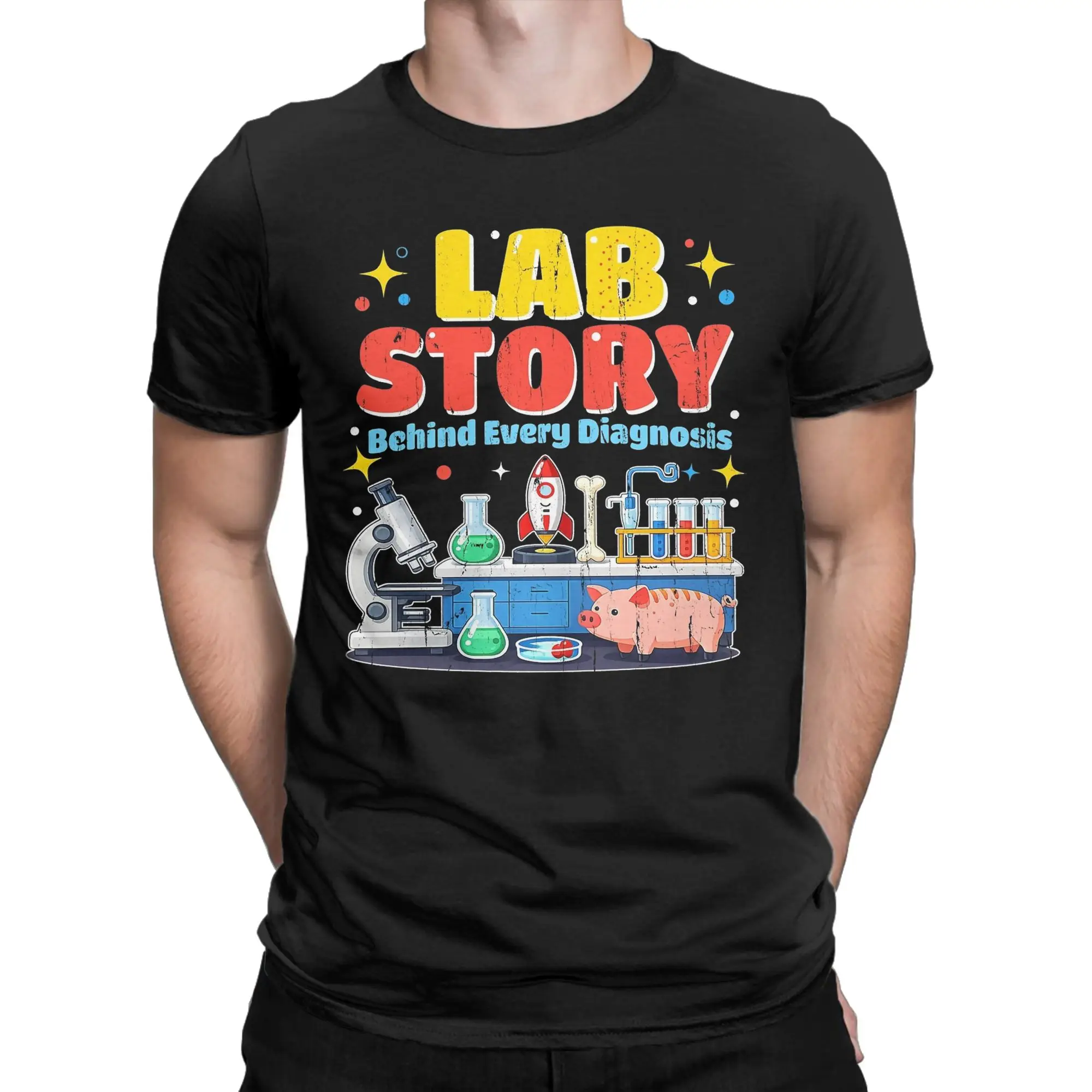 2026 Lab Week Medical Lab Technician T Shirt for Men 100% Cotton Funny T-Shirts Round Neck  Tees Short Sleeve Clothes 6XL