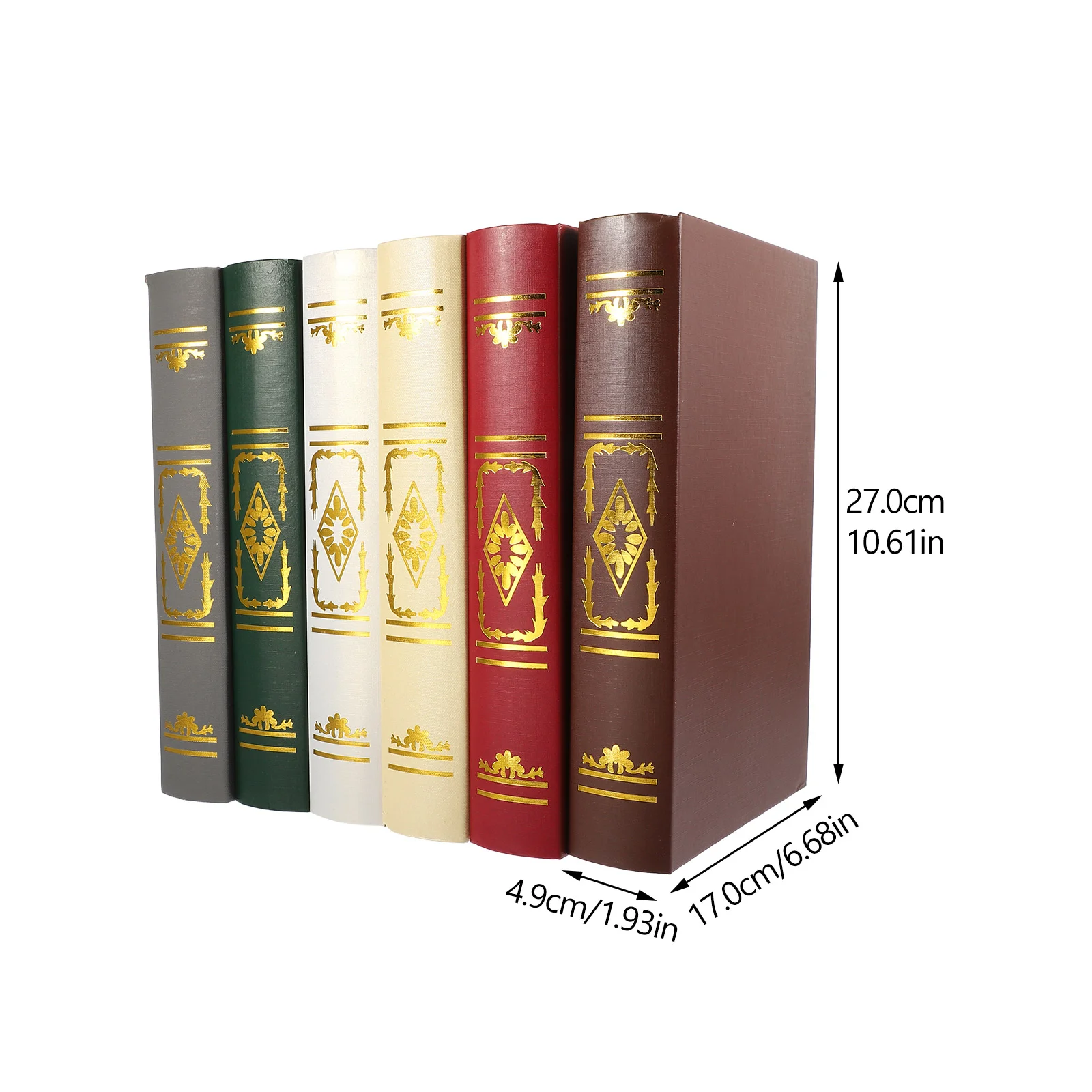 6 Pcs European Retro Fake Book Decorative Ornaments Desktop Adorn Simulation Model Coffee Table Coated Paper Office