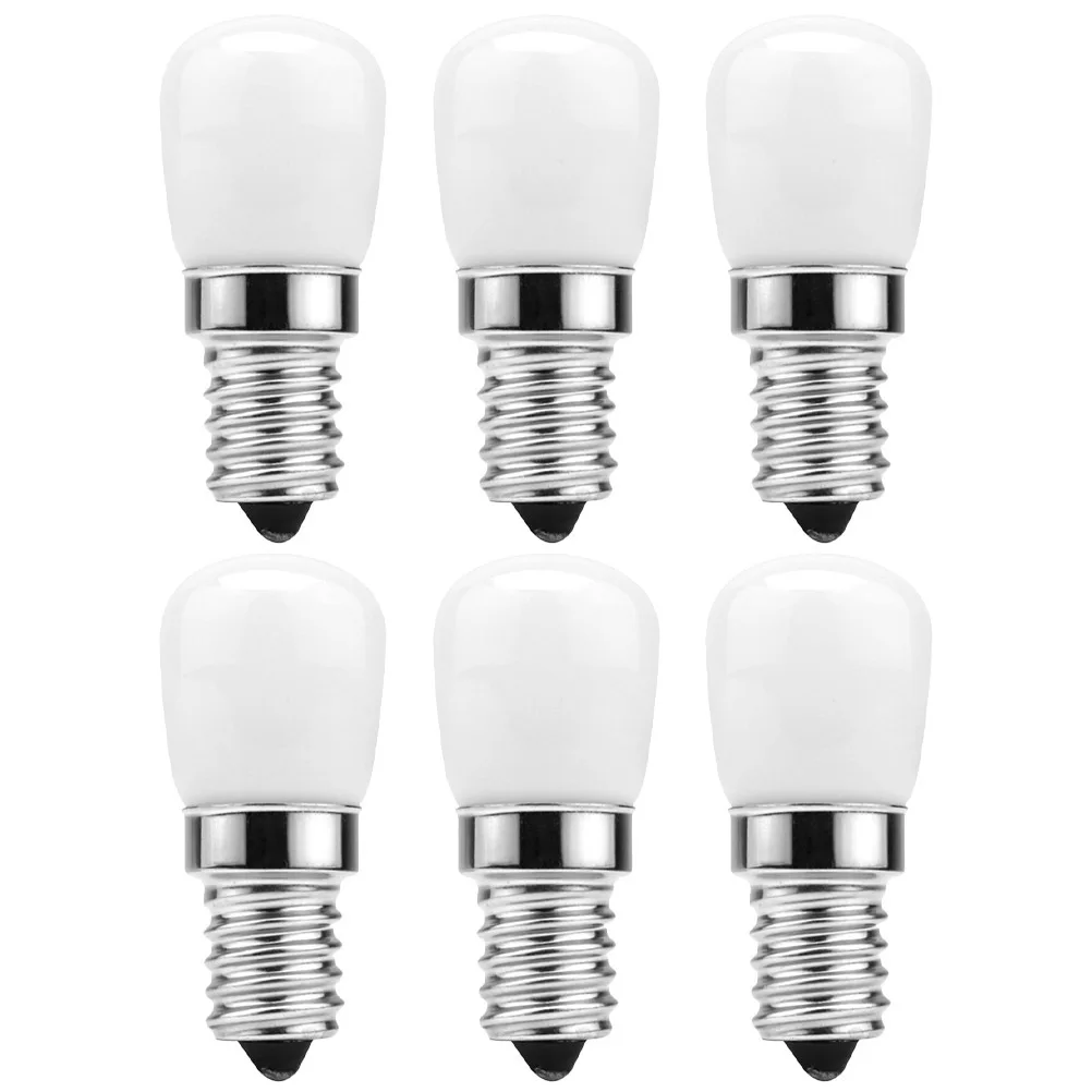 6 قطعة لمبة ثلاجة LED E14 قاعدة عالية السطوع ضوء الثلاجة لاستبدال مصابيح أجهزة الميكروويف لمبة الثلاجة