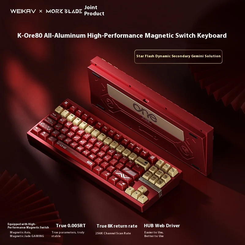 

Vika K-ONE80, высококачественная киберспортивная клавиатура с магнитной осью, 8k игровая плитка, магнитная нефритовая игровая безстрашная контрактная эксклюзивная чувствительность, хорошее