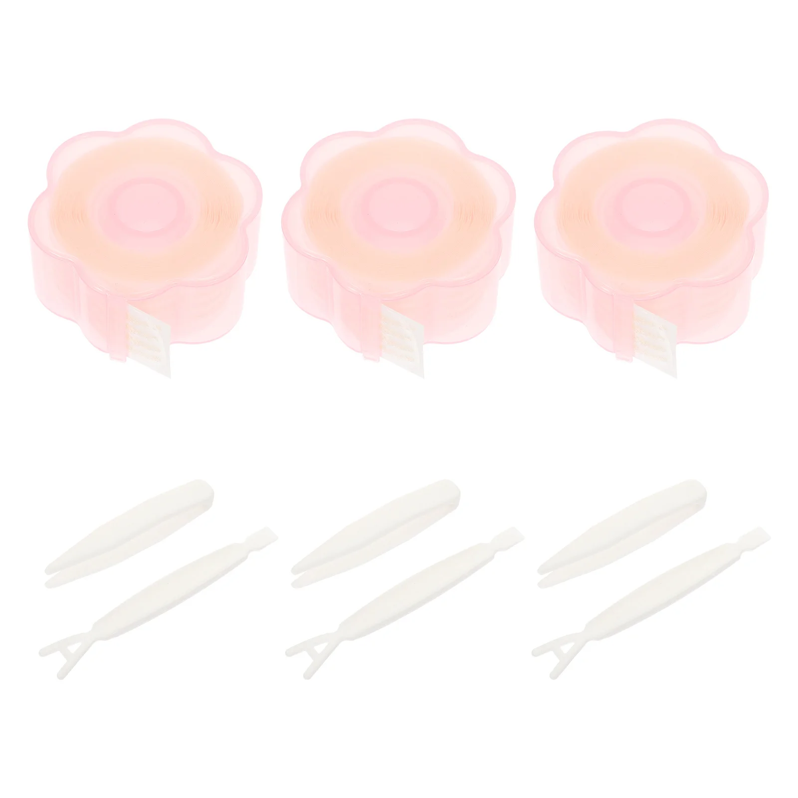 

3 Rolls Natural Invisible Double Eyelid Stickers Lace Eye Makeup Tape Long-Lasting Comfortable Eyelid Shaping Patches for Girls