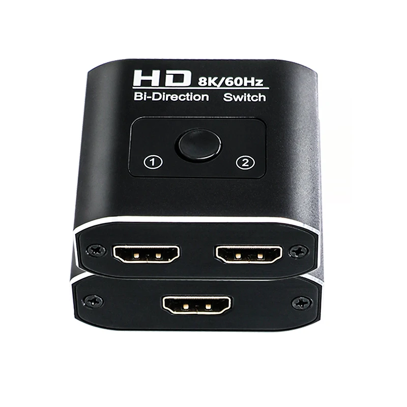 8K HDMI 2x1 BiDirection Switcher 8K60Hz 4K120Hz Switcher Resolution 7680x4230 Supports Dolby Audio for Gaming Setup