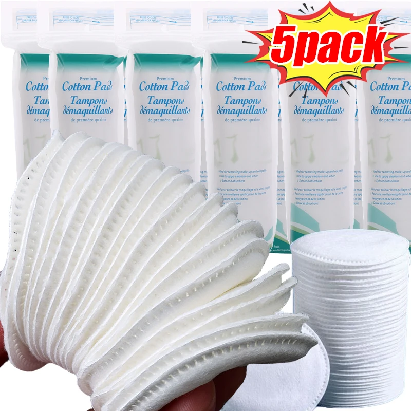 

Disposable Cosmetic Cotton Pads Soft Circular Facial Makeup Remover Pad Daily Double-sided Pinhole Lock Edge Nail Art Paddings
