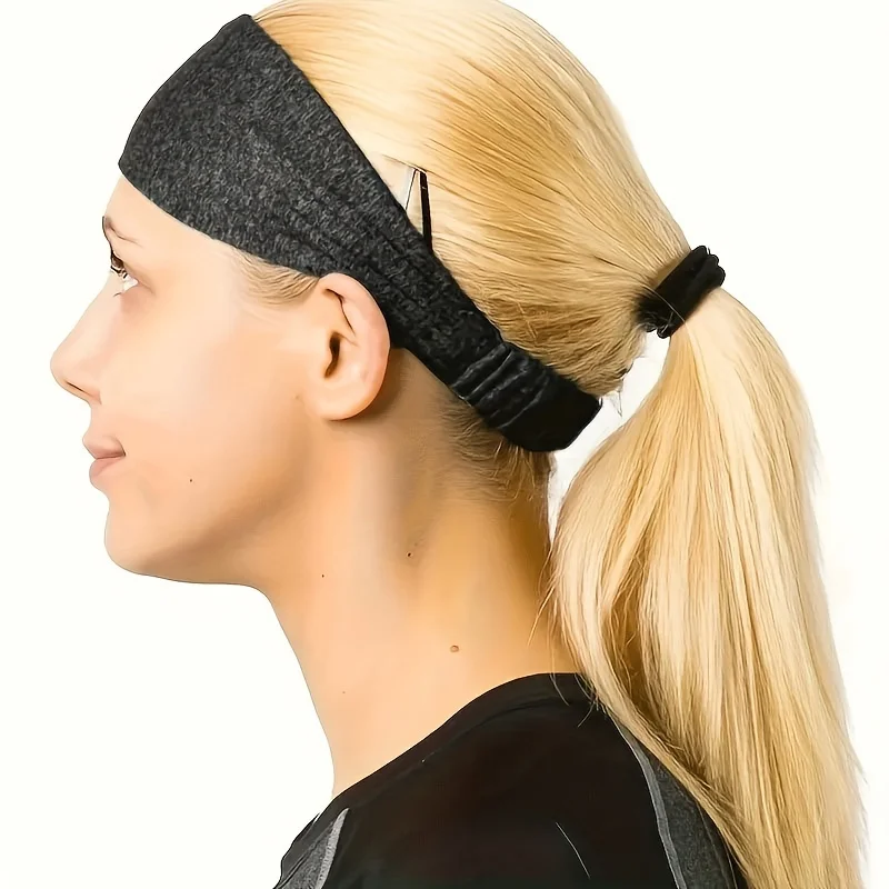 Conjunto de tiaras esportivas para as mulheres, secagem rápida, elástico, absorção de umidade, anti-derrapante, para corrida, ciclismo, basquete, academia, 5 peças