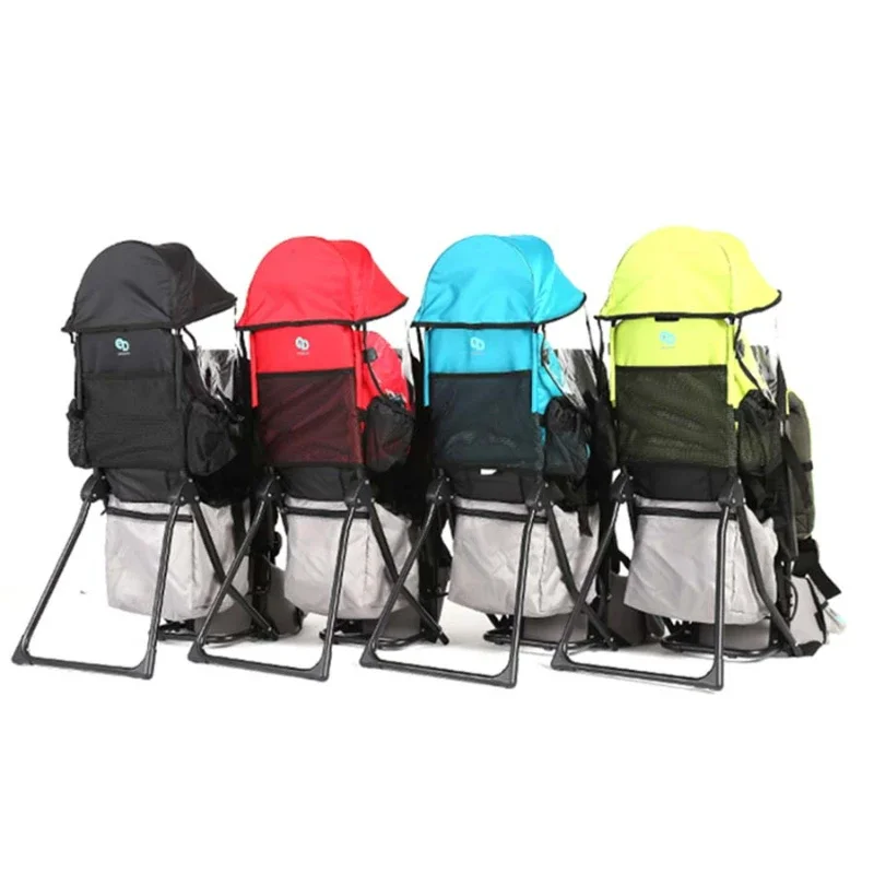 Multifunctional Baby Travel Chair – Rainproof and Cold-Proof, Portable Outing Back Frame Stool, Foldable Child Seat