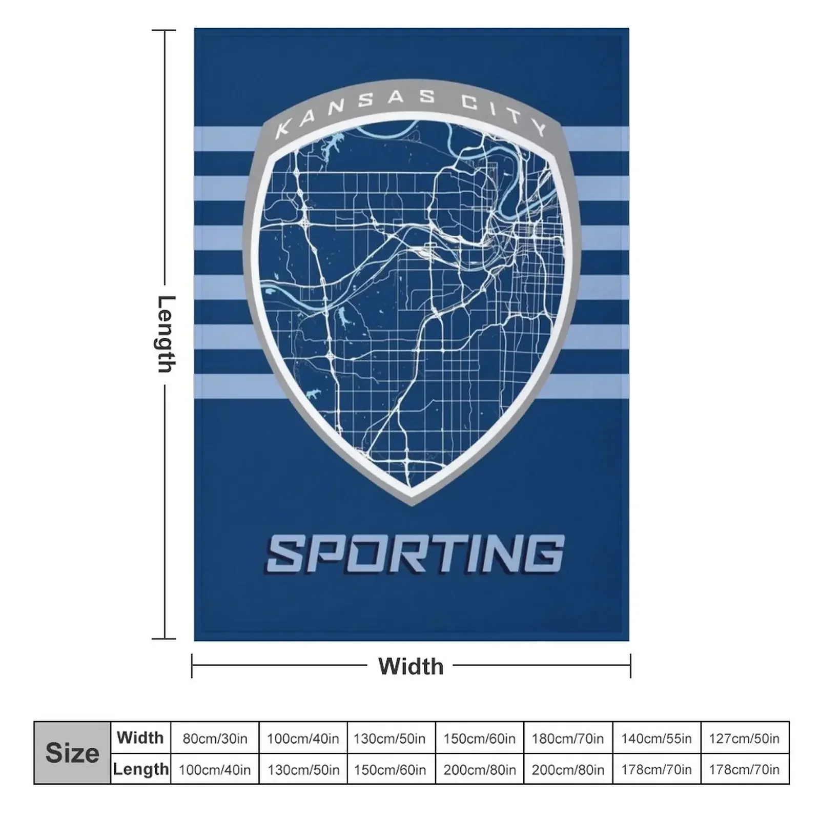 Kansas City Map in Sporting Colors Throw Blanket Baby Blankets For Sofas Blankets