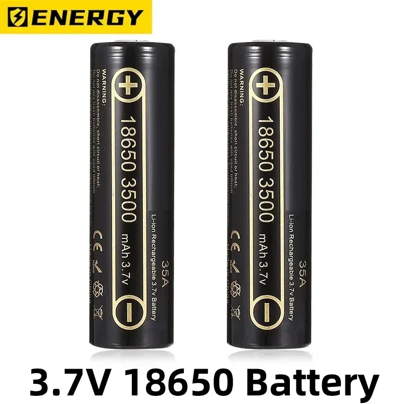 Batteria 18650 di marca più venduta Spedizione gratuita 35E Li-ion 3,7 V 3500 mAh + caricabatterie Batteria ricaricabile Batteria per cacciavite