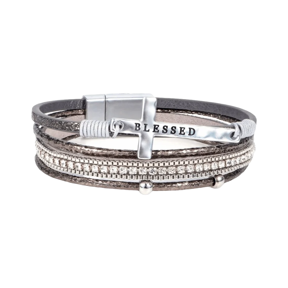 Colorful Rope Magnet Wrap Bracelets Crystal Wristband Multilayer Bracelets Blessed Beaded Woven Leather Bracelets