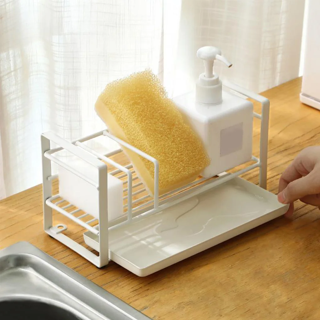 Sponge Holder Washing Cloth Drainer Rack Sink Stopper Drying Organizer